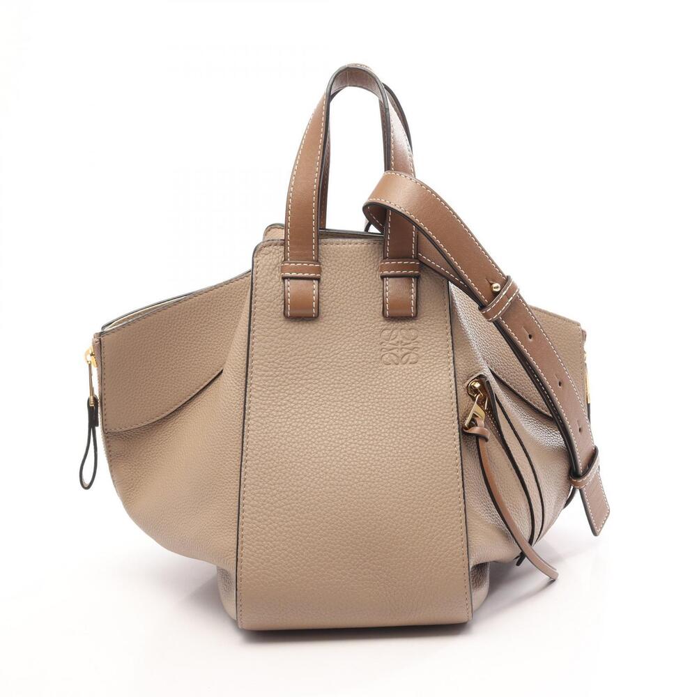 Loewe Hammock Top Handle Bag Leather Beige Tan